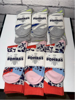 Women's Bombas Socks Calf Socks Size Medium 8-10.5 Animal Print Lot of 6 NWT RN